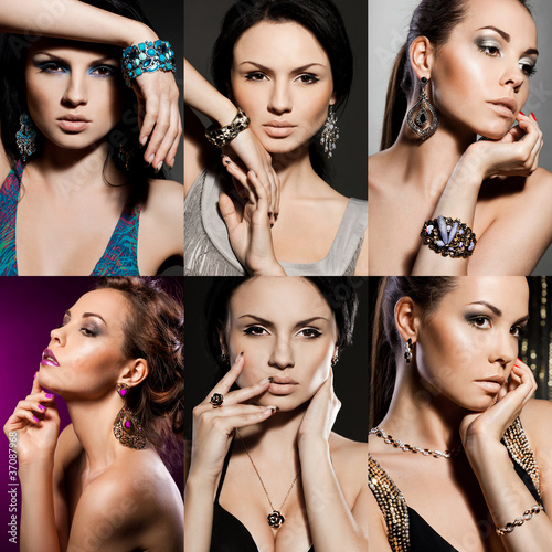 Foto: elegant fashionable woman with jewelry elegant fashionable woman with jewelry