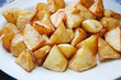 image of fried potato on plate image of fried potato on plate