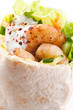 Pita mit Garnelen