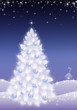 Fur-tree Into the Winter Christmas Night