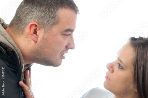 Photo: Violent man abusing women Violent man abusing women