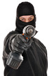 Einbrecher mit Bohrer