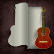acoustic guitar on black