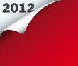 Papierblatt zum Jahreswechsel 2012