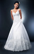 Bride in white wedding dress