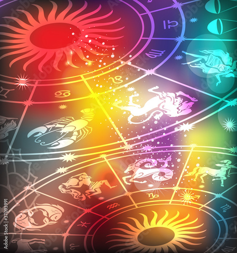 Vektor: Horoscope background Horoscope background
