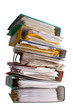 The pile of file binder with papers
