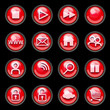 boutons fond noir