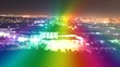 Ray spectrum with city at night Ray spectrum with city at night