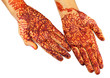 Henna tinted hands Henna tinted hands