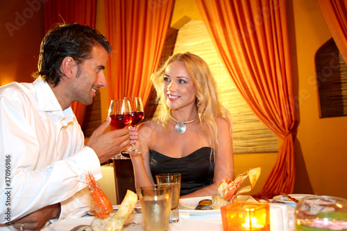 Photo: Couple dining in a fancy restaurant Couple dining in a fancy restaurant