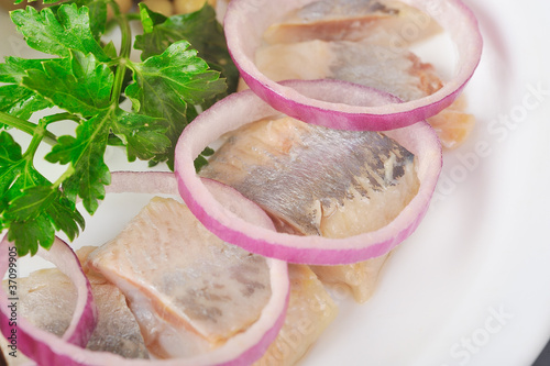 Photo: Herring with onion Herring with onion