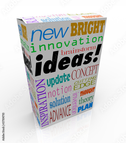 Illustration: Ideas Product Box Innovative Brainstorm Concept Inspiration Ideas Product Box Innovative Brainstorm Concept Inspiration