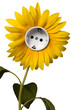 Sonnenblume mit Steckdose