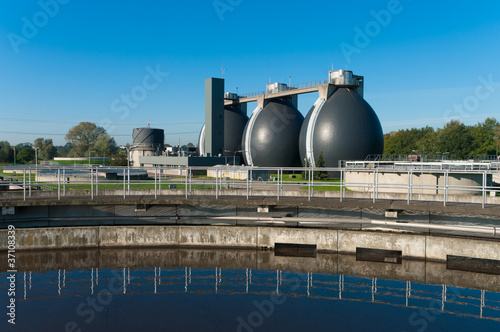 Photo: sludge digestion tanks sludge digestion tanks