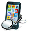 Vektor: Cell phone health check concept Cell phone health check concept