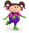 little girl ice skating