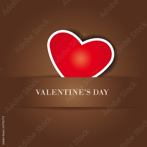 Vector: Simple cute card on valentine's day Simple cute card on valentine's day
