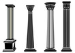 Set pf ancient column