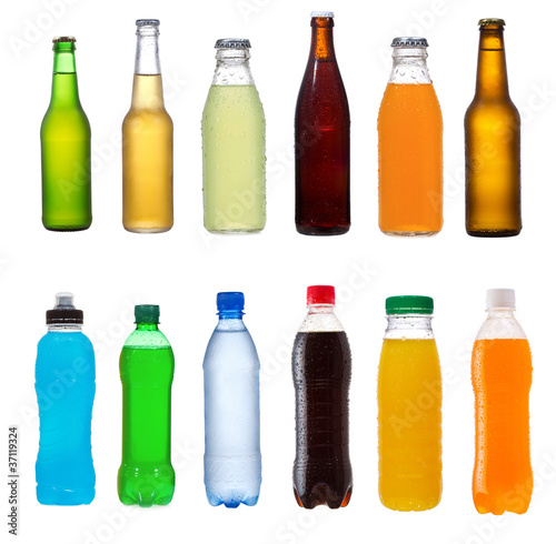 Photo: set with different bottles set with different bottles