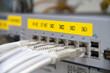 Ethernet cables connected to a Firewall Ethernet cables connected to a Firewall