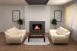 interior with fireplace