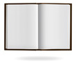 Open book with blank pages and clipping path