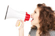woman with megaphone