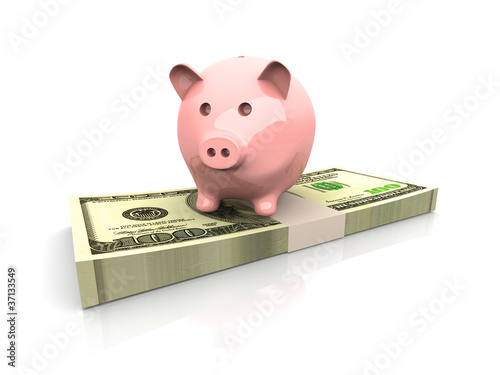 Illustration: Geld ansparen Geld ansparen