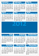 Colorful illustration of 2012 year calendar