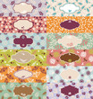 set of cute floral banners set of cute floral banners