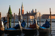Venice in evening with gondolas in Italy Venice in evening with gondolas in Italy