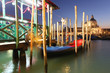 Venice in evening with gondolas in Italy Venice in evening with gondolas in Italy