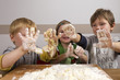 Kinder kneten Teig