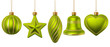 Green christmas tree decoration - panorama