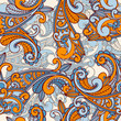 vector seamless paisley pattern in green