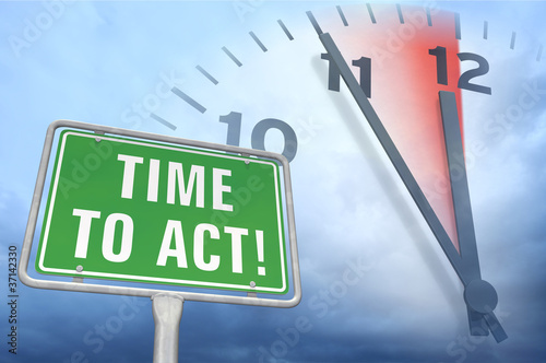 Illustration: time to act time to act