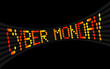 Vektor: led lauftext cyber monday I led lauftext cyber monday I