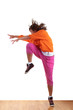 woman modern dancer in ballroom