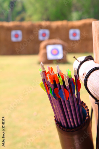 Photo: Arrows and target archery Arrows and target archery