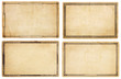 Four Old Cards with Decorative Borders