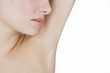 A young woman's armpit, close-up