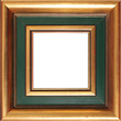 Marco cuadrado dorado y verde