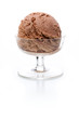 Eine Kugel Eis im Glas
