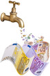 Photo : Grifo goteando dinero
