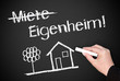 Illustration: Miete und Eigenheim Miete und Eigenheim