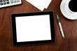 Blank digital tablet with clipping path for the screen