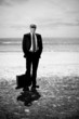 Businessman on the beach