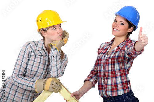 Foto: two craftswomen working together two craftswomen working together