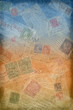 Old paper with stamps set